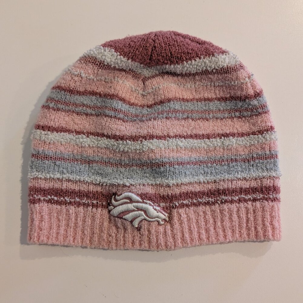 Denver Broncos NFL Marled Stripe Knit Beanie